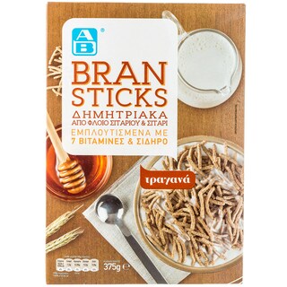 ΑΒ | Δημητριακά Bran Sticks 375gr
