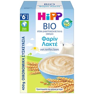 HIPP | Βρεφική Κρέμα Bio Φαρίν Λακτέ 450g