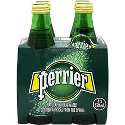 PERRIER | Νερό Φυσικό Μεταλλικό Ανθρακούχο 4x330ml
