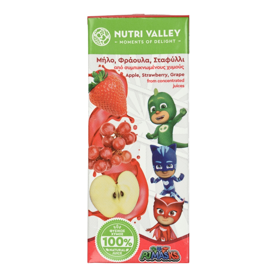 Χυμός PJ Masks Φράουλα Μήλο Σταφύλι 250ml