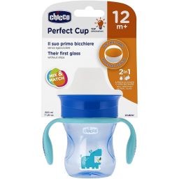 CHICCO | Κύπελλο Perfect Cup 12m+ Ροζ Μπλε 1 Τεμάχιο