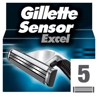 GILLETTE | SENSOR EXCEL | Ανταλλακτικά Ξυριστικής Μηχανής Sensor Excel 5 Τεμάχια