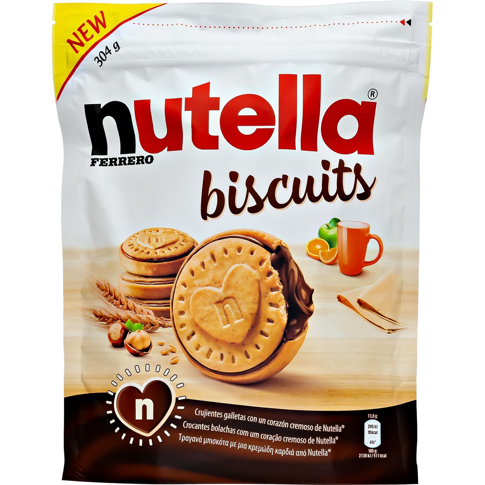 NUTELLA Μπισκότα Γεμιστά Ferrero Nutella 304g
