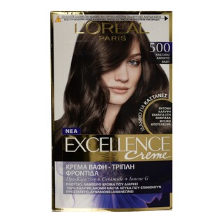 EXCELLENCE | Βαφή Μαλλιών Σετ Creme Νο 500 Καστανό Ανοιχτό Βαθύ 1 Τεμάχιο