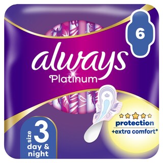 ALWAYS | Σερβιέτες Platinum Ultra Night Μέγεθος 3 6 Τεμάχια