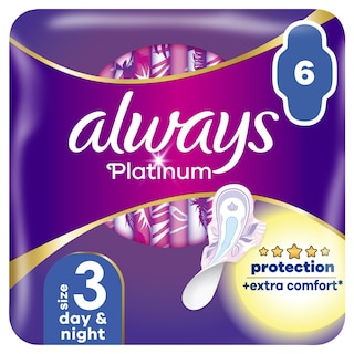 ALWAYS | Σερβιέτες Platinum Ultra Night Μέγεθος 3 6 Τεμάχια