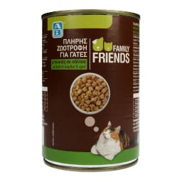 FAMILY FRIENDS | Γατοτροφή Αρνί & Βοδινή Καρδιά 400g