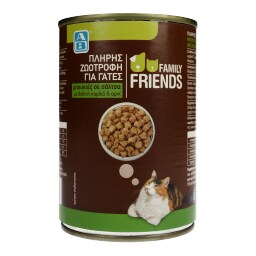 FAMILY FRIENDS | Γατοτροφή Αρνί & Βοδινή Καρδιά 400g