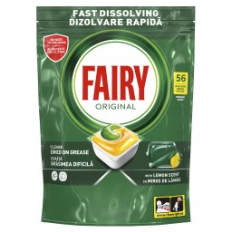 FAIRY | Κάψουλες Πλυντηρίου Πιάτων Original Λεμόνι 56 Τεμάχια