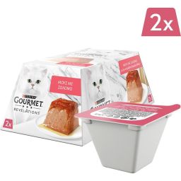 GOURMET | Γατοτροφή Gourmet Revelations Μους Σολομός 2x57g