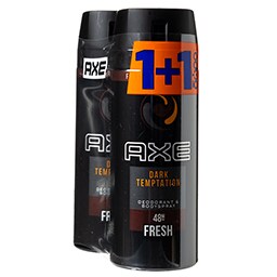 AXE | DEODORANTS FOR MEN DARK TEMPTATION 300 ML 150ML+150ML FREE