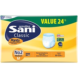 SANI | Εσώρουχο Ακράτειας Sensitive Classic Pants Medium 24 Τεμάχια
