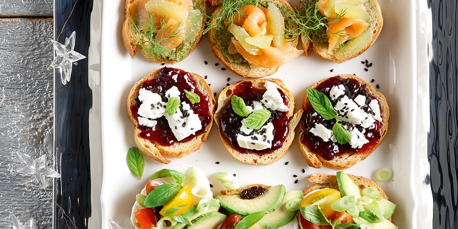 5 ιδέες για μπρουσκέτες με ψωμί μπαγκέτας