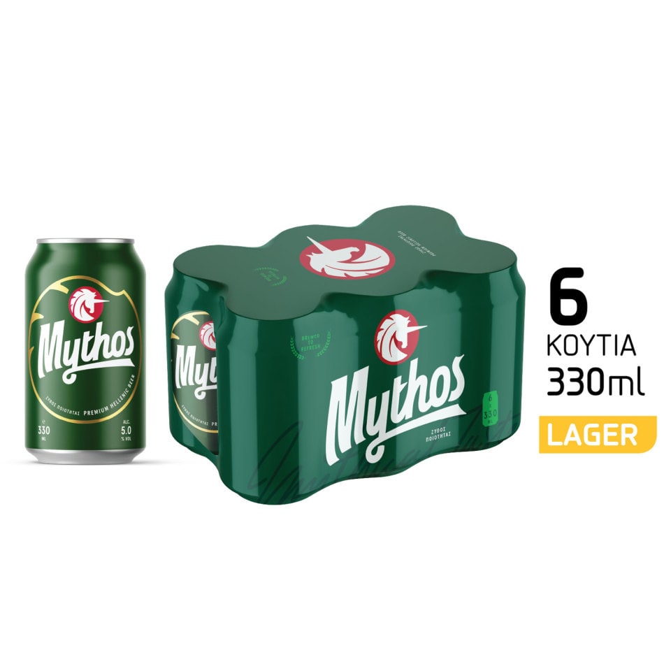 MYTHOS Μπύρα Lager Κουτί 6x330ml