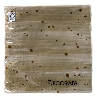 DECORATA | Χαρτοπετσέτες Μπεζ Σχέδιο 33x33cm 20 Τεμάχια 113g