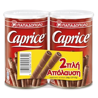 CAPRICE | Wafer Rolls Viennois Hazelnut Cream & Cocoa 2x115g