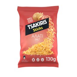ΤΣΑΚΙΡΗΣ | Τσιπς Sticks με Αλάτι 130g