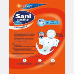 SANI | Diapers Incontinence Sensitive Extra Large N4 10 Pieces