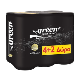 GREEN | Σόδα Κουτί 6x330ml 4+2 Δώρο