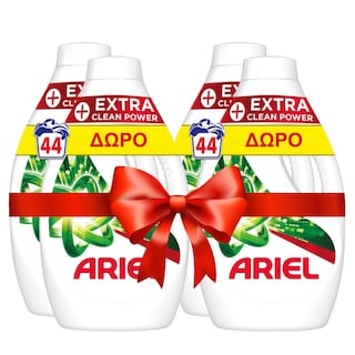ARIEL | Υγρό Πλυντηρίου Ρούχων Extra Clean Αποκλειστικά Online 44+44 Μεζούρες Δώρο