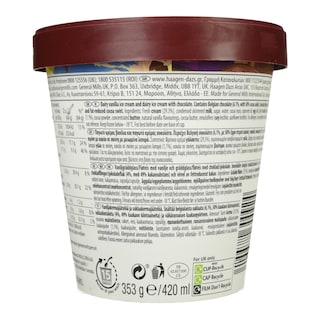 HAAGEN DAZS | HDZS DUO BELGIAN CH&VAN 420ML 353G
