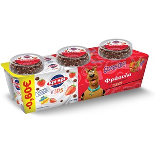 ΚΡΙ ΚΡΙ | Επιδόρπιο Γιαουρτιού με Φράουλα Scooby Doo 0.60  3 X150 gr