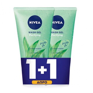 NIVEA | Gel Καθαρισμού Προσώπου Άλγη Ωκεανού 150ml 1+1 Δώρο