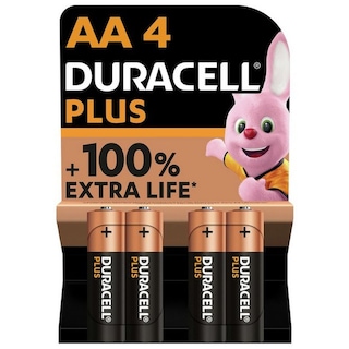 DURACELL | Μπαταρίες Αλκαλικές Plus AA 4 Τεμάχια