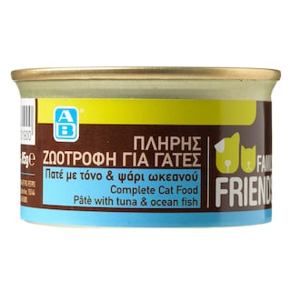 FAMILY FRIENDS | Γατοτροφή Πατέ Τόνος & Ψάρι Ωκεανού 85g