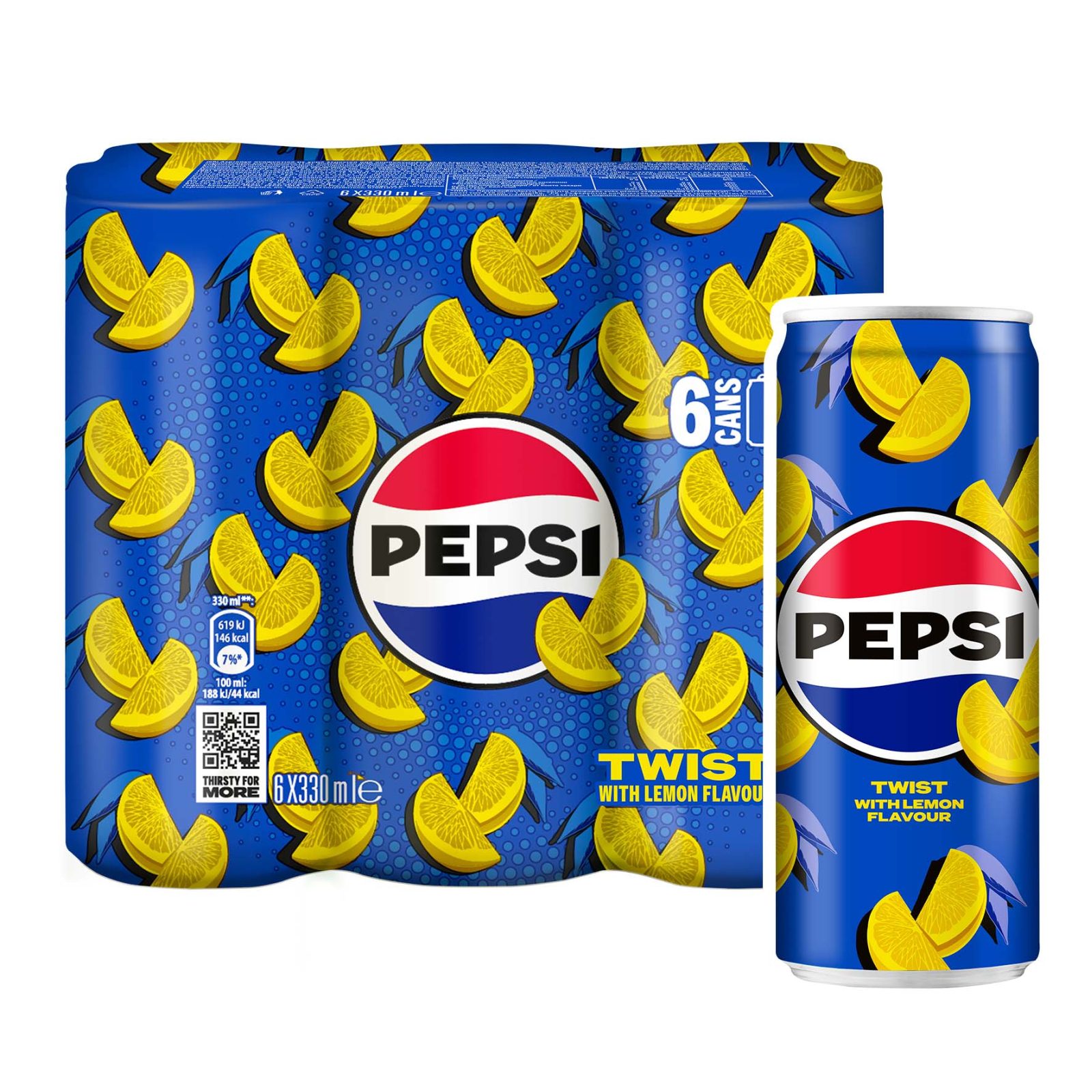 PEPSI Αναψυκτικό Cola Twist Κουτί 6X330 ml
