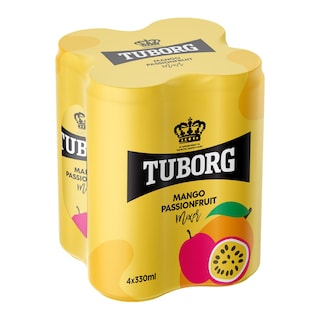 TUBORG | Αναψυκτικό Mango Passionfuit Mix 4x330ml