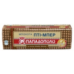 ΠΑΠΑΔΟΠΟΥΛΟΥ | ΠΤΙ ΜΠΕΡ | Μπισκότα Πτι Μπερ Ολικής Άλεσης 225g