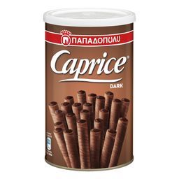 CAPRICE | Πουράκια Γκοφρέτα Κρέμα Μαύρη Σοκολάτα 250gr
