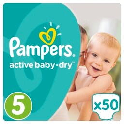 PAMPERS | ΠΑΝΕΣ ACTIVE BABY DRY NΟΥΜΕΡΟ 5 (11-18KG) 50 TEM