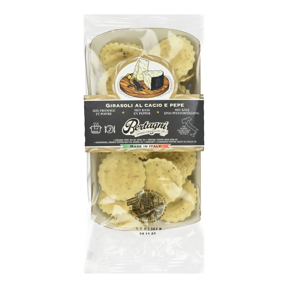 BERTAGNI Φρέσκα Ζυμαρικά Τυρί και Μαύρο Πιπέρι 250g