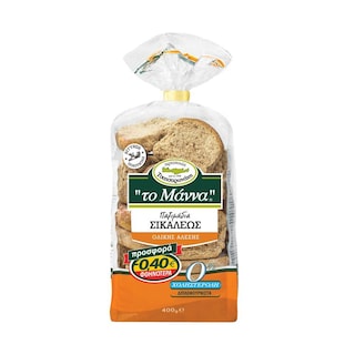 ΜΑΝΝΑ | MANNA RYE RUSKS  400G 0.40E