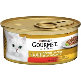 GOURMET | GOLD | Γατοτροφή Βοδινό & Κοτόπουλο 85g