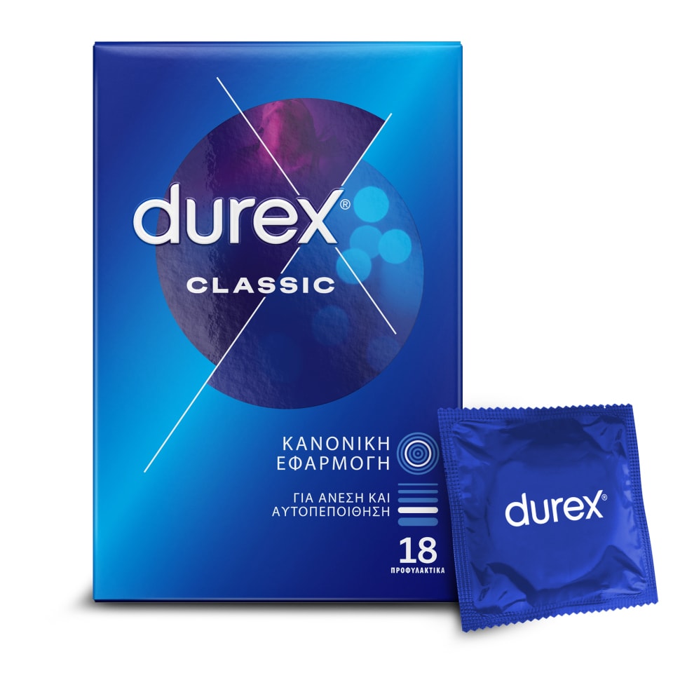 DUREX Προφυλακτικά Ευκολοφόρετα Classic 18 Τεμάχια