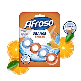 AFROSO | Καθαριστικό Block Τουαλέτας Orange Breeze 40g