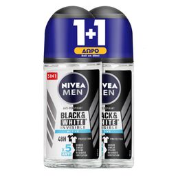 NIVEA | Αποσμητικό Roll On Black & White Active 50ml 1+1 Δώρο