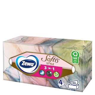 ZEWA | SOFTIS | Χαρτομάντηλα Επιτραπέζια 4 Φύλλα 193gr