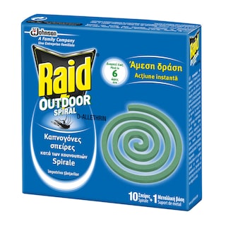 RAID | Insect Repellent Spiral Smoke Spirals 10 Pieces
