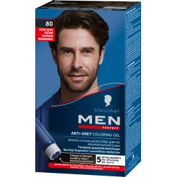 MEN PERFECT | Βαφή Μαλλιών Ν80 Φυσικό Μαύρο Καστανό 1 Τεμάχιο