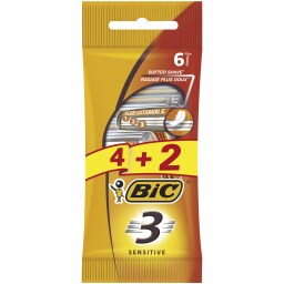 BIC | SENSITIVE | ΞΥΡΙΣΤΙΚΗ ΜΗΧΑΝΗ ΜΙΑΣ ΧΡΗΣΗΣ 3 ΛΕΠΙΔΕΣ 4 ΤΕΜ