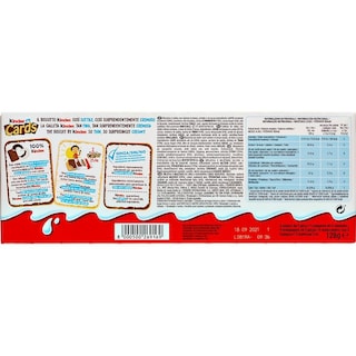KINDER | Γκοφρέτα Kinder Cards 128g