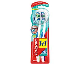 COLGATE | TOOTH BRUSH 360 MEDIUM 2PCS 1+1FREE