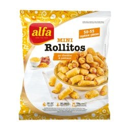 Mini Rollitos Τσένταρ και Μπέικον 750g