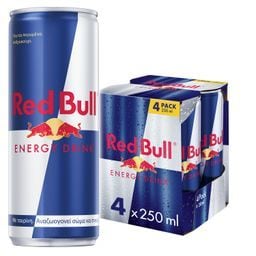 REDBULL | ΕΝΕΡΓΕΙΑΚΟ ΠΟΤΟ RED 4PACK 250 ML