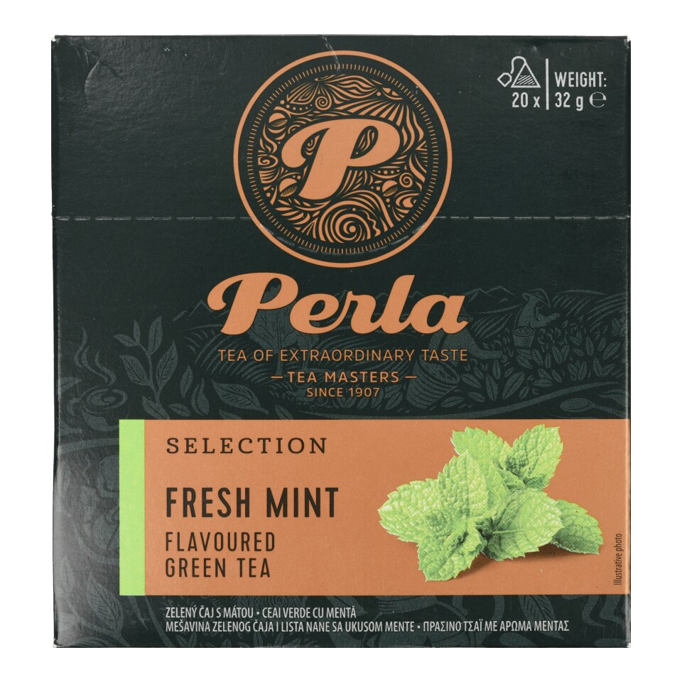 PERLA BEVERAGES Τσάι Πράσινο Μέντα 20x1.6g