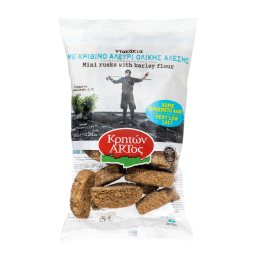 ΚΡΗΤΩΝ ΑΡΤΟΣ | KR AR RUSK BARLEY FLOUR NO SALT 350G